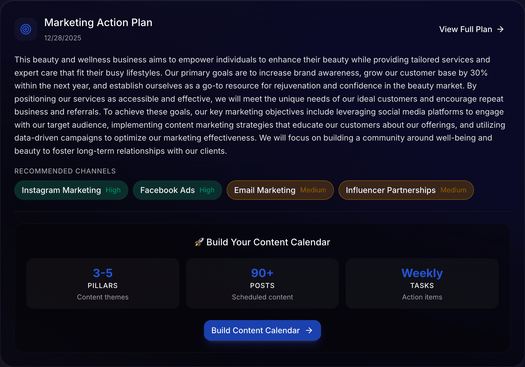 Marketing Action Plan